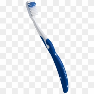 Blue White Toothbrush - Silver Care Toothbrush Clipart