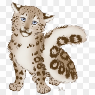 Drawn Snow Leopard Anime - Snow Leopard Cub Drawing Clipart