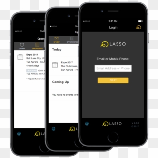 Three Phone Screens - Lasso App Clipart