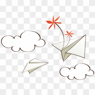 Paper Airplane Clip Art - Paper - Png Download