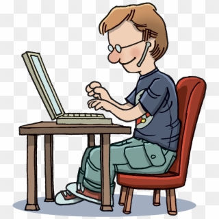 Sick Computer Png - Typing Clipart Transparent Png