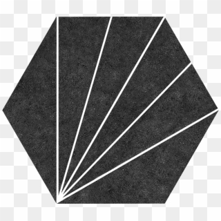 Geometric Black Hexagon Tile Deco Aster Nero By Decobella - Art Paper Clipart