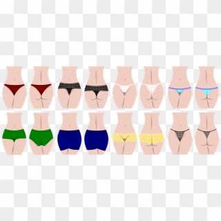Women's Underwear, Lingerie And Girl's Panties - Panty Form Clipart