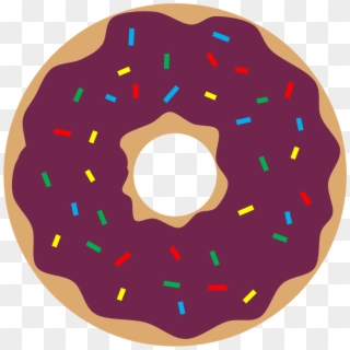 Pink Donut, Green Donut - Donuts Purple Clip Art - Png Download