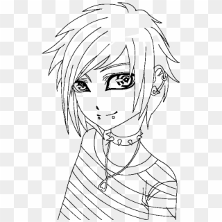 Cute Anime Guys Coloring Pages 4 By Christopher - Anime Boy Coloring Page Clipart