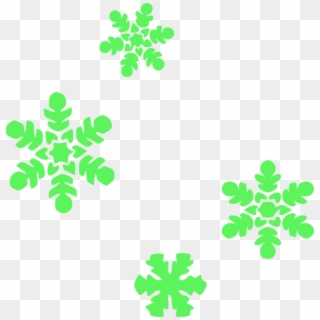 Light Snowflakes Clip Art - Green Snowflake Clipart - Png Download