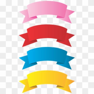 Ribbon, Tape, Bows, Red, Pink, Yellow - Faixa Azul Com Vermelho Clipart