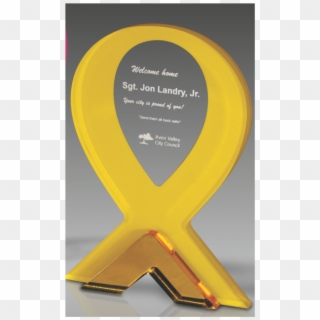 Brilliant Yellow Ribbon Award A209 - Trophy Clipart