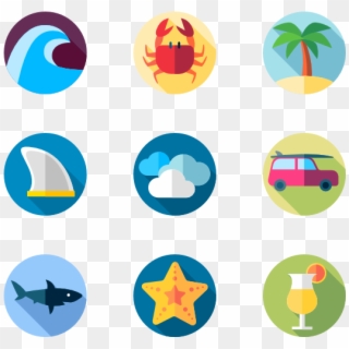 Surf - Flat Icon Clipart
