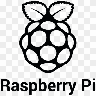 Rpi Logo Black Stacked Print - Raspberry Pi Logo Black And White Clipart