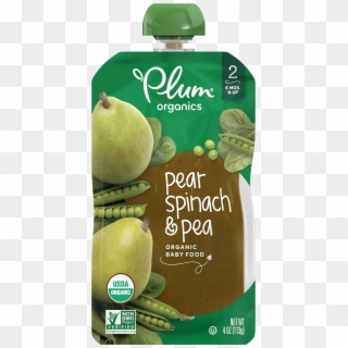 Pear, Spinach & Pea - Plums Baby Food Clipart
