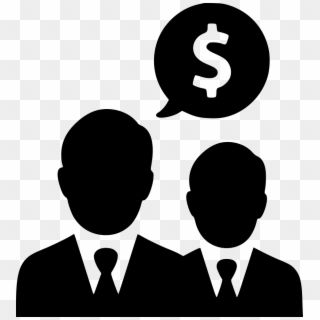 Dollar Businessmen Salesmen Income Talking Negotiations - Customer Lifetime Value Icon Clipart
