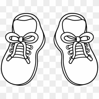 Shoe Clipart Jordans - Shoes Cartoon Black And White - Png Download