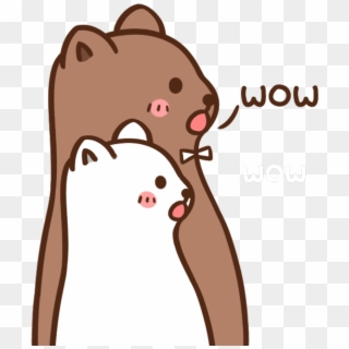 Emoji Bear Wow Freetoedit 귀여운 可愛い Mimi Ftestickers - Bear Clipart