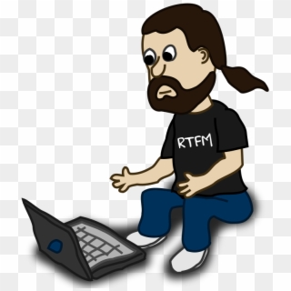 Person At Computer Cartoon - Person With Laptop Cartoon Clipart