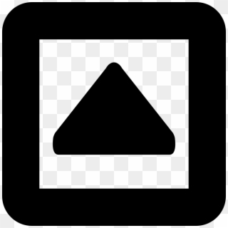 Up Arrow Triangle In A Square Gross Outline Comments - Simbolo De Un Triangulo Dentro De Un Cuadrado Clipart