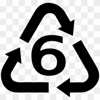 Recycle Symbol - Resin Identification Code 6 Clipart