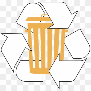 Trash And Recycling Symbol - Recycling Logo White Png Clipart