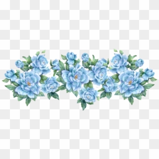 Free Vintage Flower Graphics - Floral Azul E Rosa Png Clipart