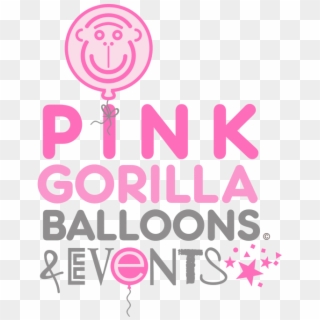 Pink Gorilla Balloons Logo - Graphic Design Clipart