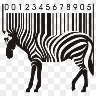 Zebra Holding Money Clipart - Zebra Barcode - Png Download