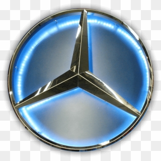 Custom Fabricated Polished Stainless Steel Mercedes - Emblem Clipart
