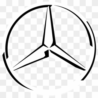 Mercedes-benz Logo Black And White - Logo Vector Mercedes Benz Png Clipart