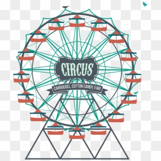 Ferris Wheel Amusement Park Clip Art - 手繪 摩天 輪 - Png Download