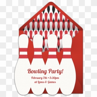 Bowling Pins Online Invitation - Duckpin Bowling Clipart