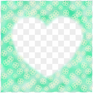Heart, 4-leaf Clover, Green, Pale, Love, Sincerity - Heart Clipart