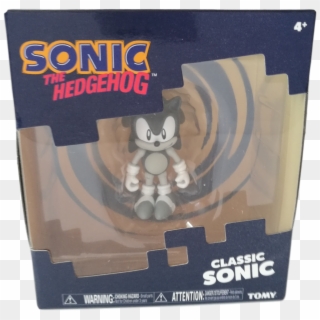 3" Black & White Sonic Figure Clipart