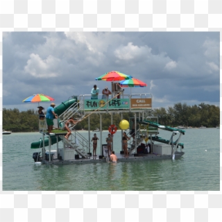 Floating Jungle Gym Finds A Home Near Longboat - Boat Clipart