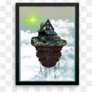 Framed Poster " Floating Island " • Eleonora's Shop - Chocolate Cake Clipart