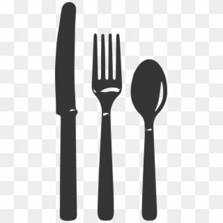Fork Knife Spoon - Silhouette Clipart