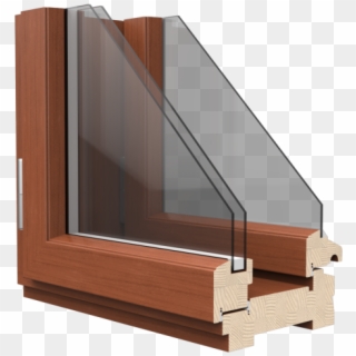Double Frame „inward-inward“ Windows, Are Traditional - Facade Glass With Wooden Frame Clipart