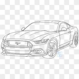 Drawing Mustang - 2016 Mustang Line Drawing Clipart
