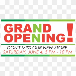 Don't Miss Our New Store Grand Opening Vinyl Banner - Graphic Design Clipart