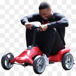 Persondamian Lillard Riding A Little Red Car - Tricycle Clipart