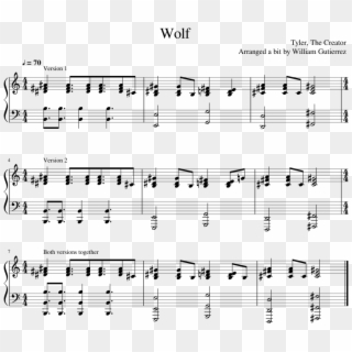 Wolf Sheet Music Composed By Tyler, The Creator Arranged - Steven Universe Pearls Theme Piano Sheet Music Clipart