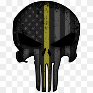 Punisher Thin Gold Line Decal Clipart