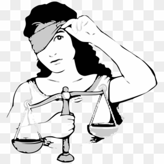 Not Blind Justice - Lady Justice Clipart
