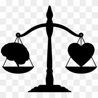 Measuring Scales Justice Judge Symbol - Png Silhouette Of Brain And Heart Clipart