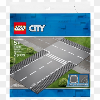 Straight And T-junction - Lego 60236 Clipart