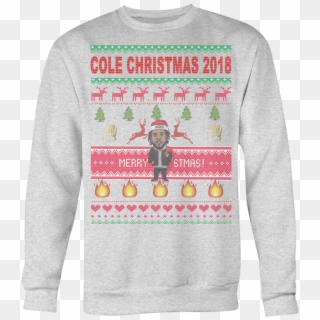 J Cole Ugly Christmas Sweatshirt - Librarian Christmas Sweater Clipart