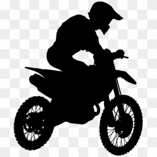 Dirt Bike Rider Silhouette - Vector Motocross Png Clipart