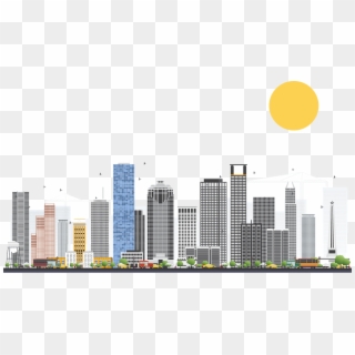 Meet Houston - Houston Skyline Vector Clipart