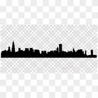 Chicago Skyline Macbook Pro Vinyl Decal Clipart Chicago - Transparent Background Mickey Mouse Ears Clipart - Png Download