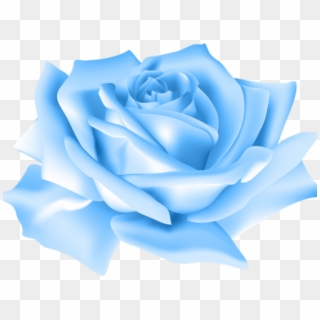 Blue Flower Clipart Blue Rose - Pink Rose Png Transparent