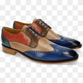 Derby Shoes Jeff 14 Electric Blue Rose Mid Brown Red - Shoe Clipart