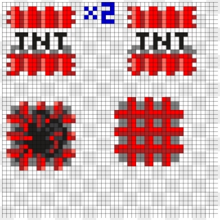 3d Minecraft Tnt Perler Bead Pattern - 3d Tnt Minecraft Perler Bead Clipart